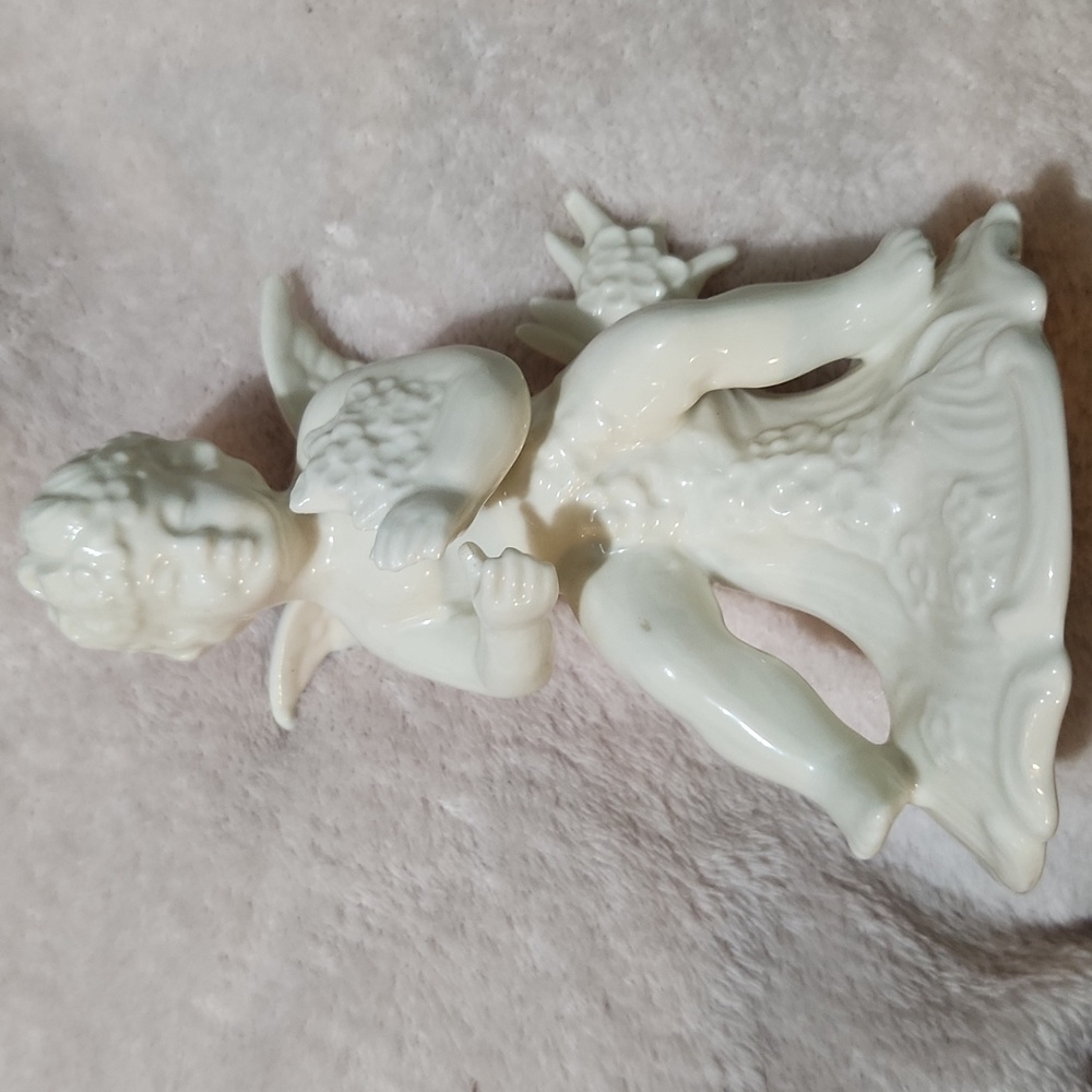 Paris Royal Ceramic Shelf Sitting Cherub Figurine White Angel Made in Germany